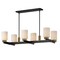 Maxim Lighting Ruffles 6-Light Linear Chandelier, Black/Antique Brass 32656SWBKAB - alternate 1